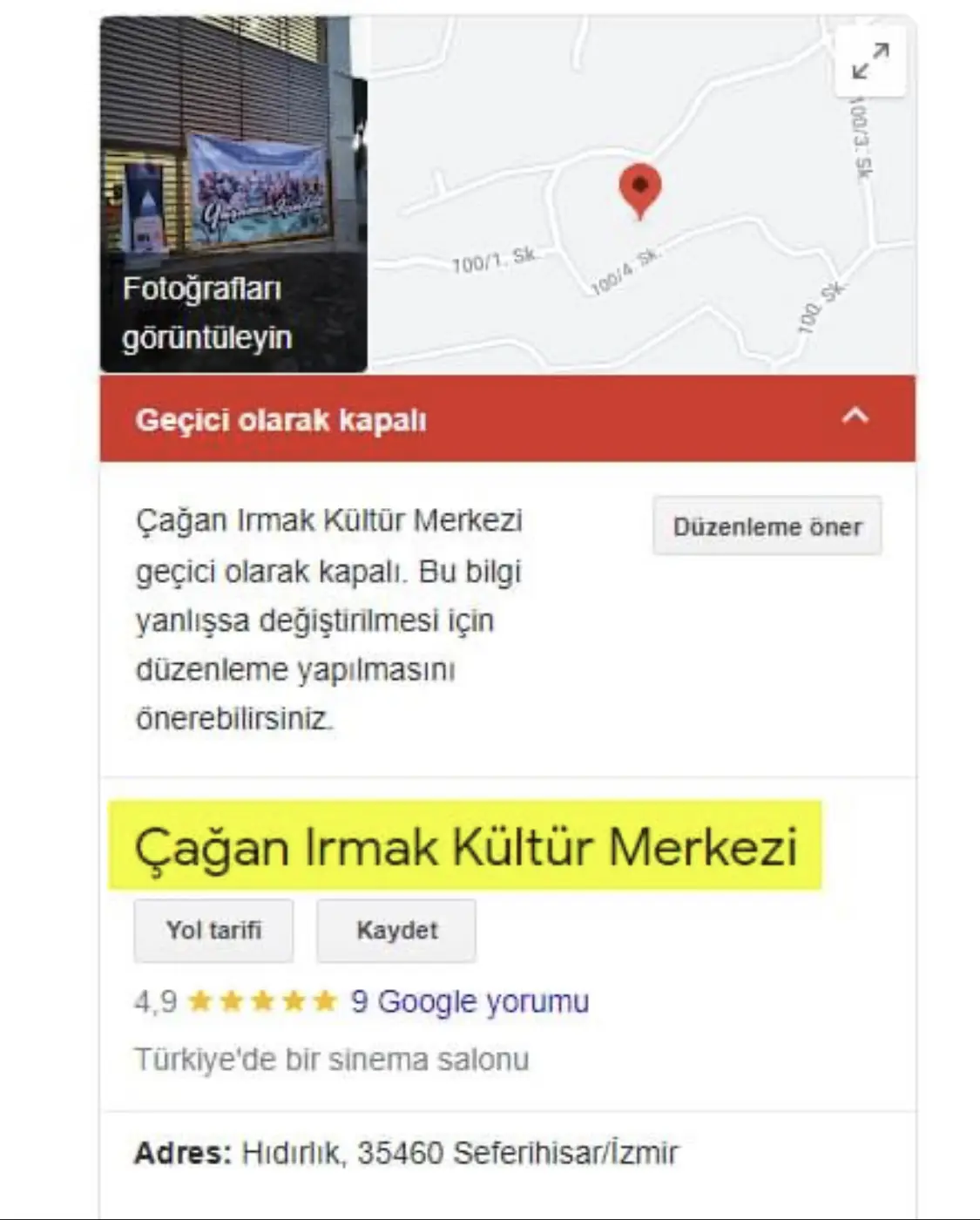 Ahmet Aydın’dan kültür merkezi tepkisi