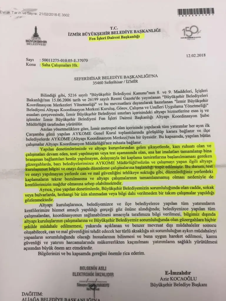 Aziz Kocaoğlu’ndan: "Çukurlar çukur olarak kalsın!” emri!