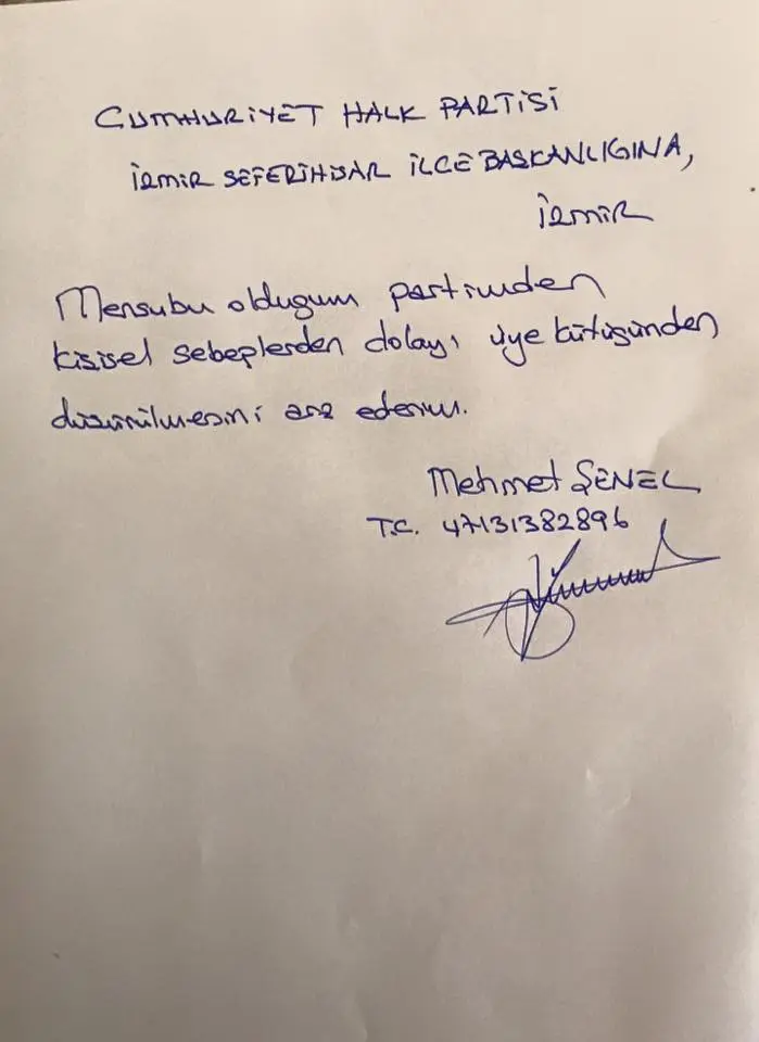 Seferihisar CHP’de şok istifa