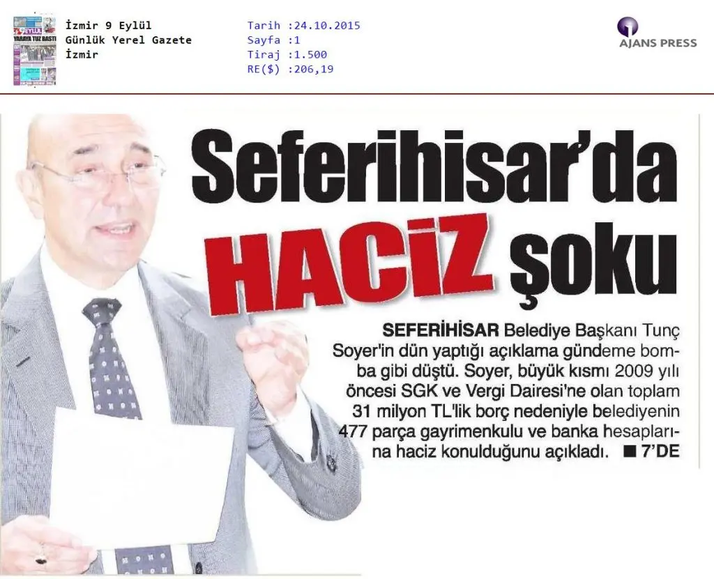 Seferihisar ve Başkan Soyer’e basından büyük destek