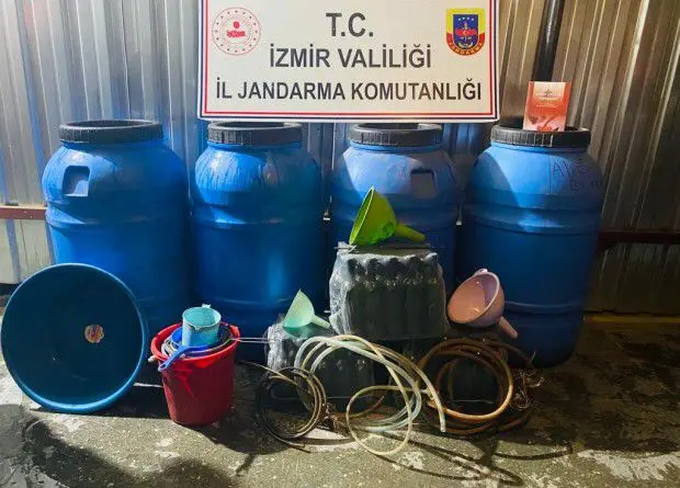 Seferihisar’da kaçak içki operasyonu