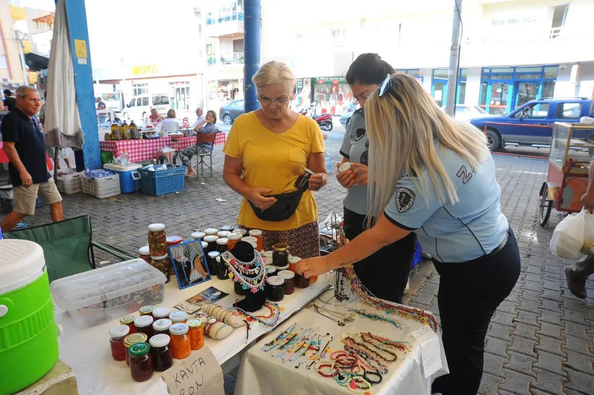 Seferihisar’da zabıtaya kadın eli değdi