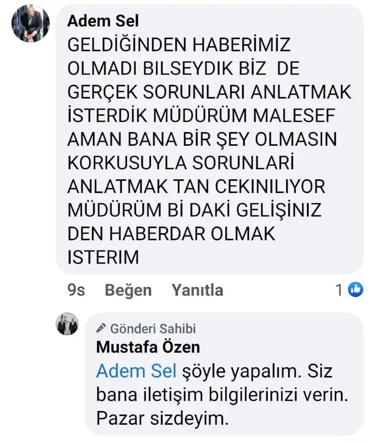 Sosyal medyadan sitem eden vatandaşa Pazar ziyareti