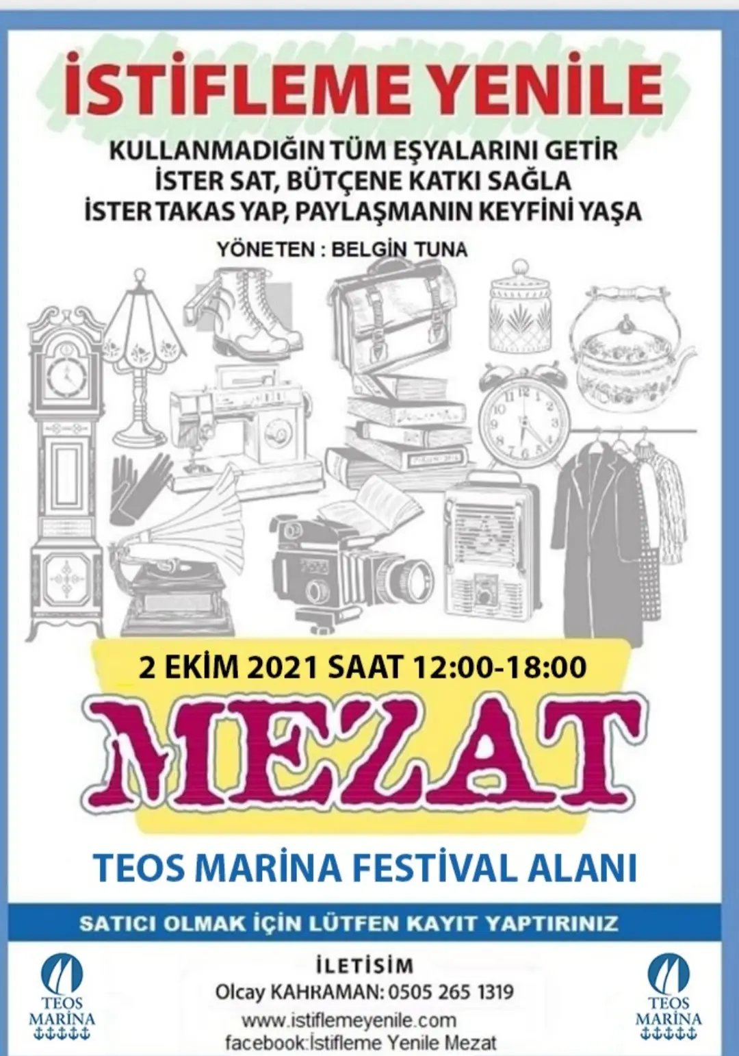 Teos Marina’da mezat yapılacak