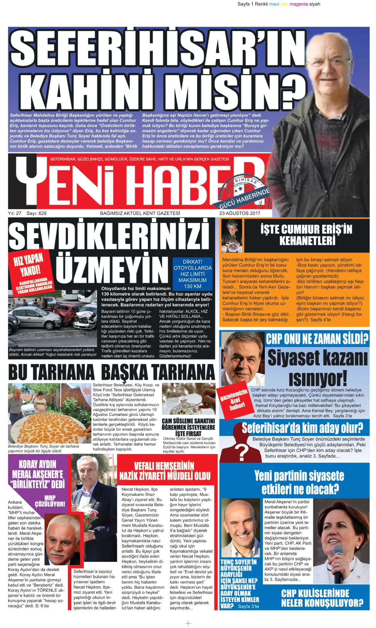 Yeni Haber’in 23 Ağustos sayısı çıktı