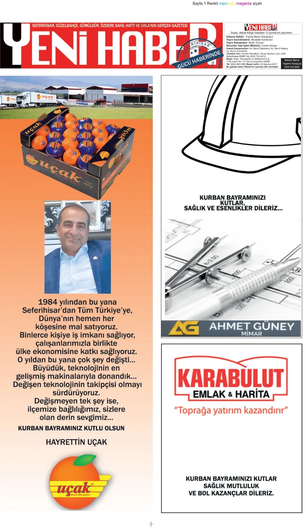 Yeni Haber’in 23 Ağustos sayısı çıktı