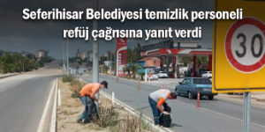 Belediye çalışanları, Seferihisar’ı dip temel temizledi