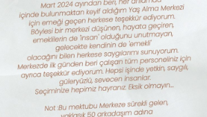 Seferiçınar üyelerinden Başkan Yetişkin’e mektup