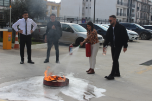 Seferihisar Adliyesi olası yangınlara karşı eğitim düzenledi